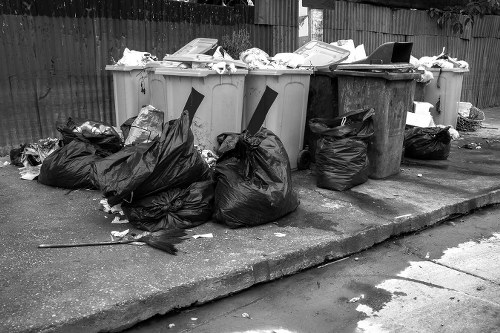 Construction site with waste clearance services